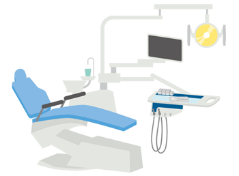 歯医者の診察椅子のイメージ