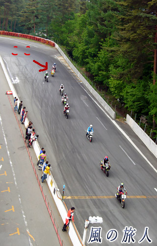 スポーツランド山梨　ZXR250　レースの写真
