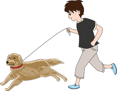 犬とのジョギングのイメージ（＊イラスト：ニッキーさん）