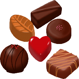 ショコラ、チョコレートのイメージ（＊イラスト：くろみつさん）