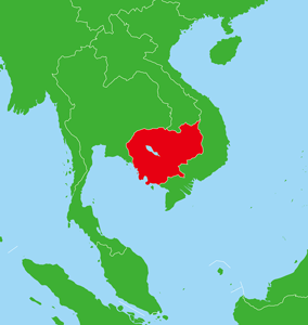 カンボジアの地図のイメージ（＊イラスト：ナロンエースさん）
