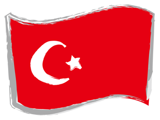 トルコ国旗のイメージ（＊イラスト：iccoさん）