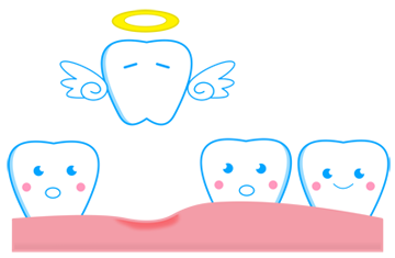 歯がご臨終のイメージ（＊イラスト：あーやんさん）