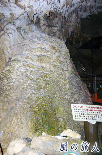 球泉洞の石筍の写真