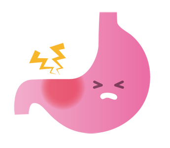 胃がんのイメージ（＊イラスト：acworksさん）