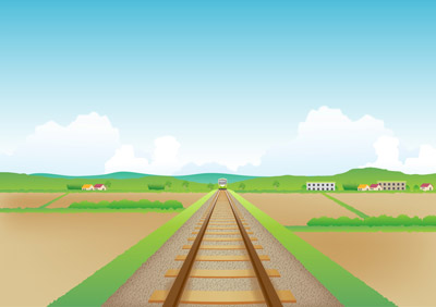 鉄道の旅のイメージ（＊イラスト：mikenopop-designさん）