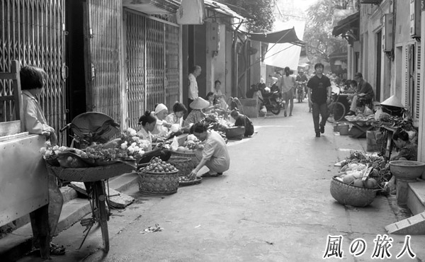 ベトナム　ハノイ旧市街の写真