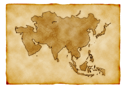 ユーラシア大陸の地図のイメージ（＊イラスト：archestmanさん）