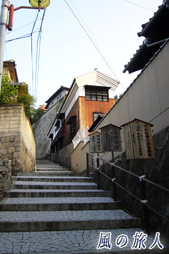 尾道2007年　千光寺新道の階段の写真