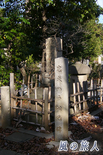 上野博士のお墓とハチ公の碑（青山霊園）の写真