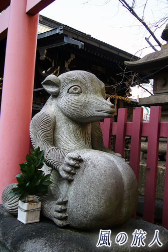 神田　柳森神社　お狸さんの写真