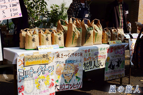 東京農業大学　収穫祭　お米の販売店の写真